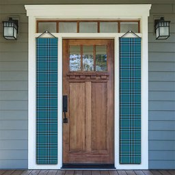 ScotsTee Shop Scottish Kelly Dress Modern Tartan Front Porch Sign Set, Hanging Banner Set