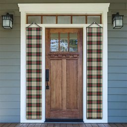 ScotsTee Shop Scottish Hohenzollern Tartan Front Porch Sign Set, Hanging Banner Set
