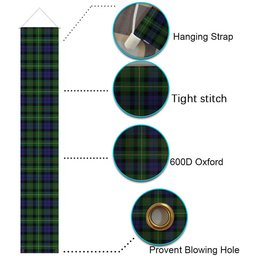 ScotsTee Shop Scottish Rollo Tartan Front Porch Sign Set, Hanging Banner Set