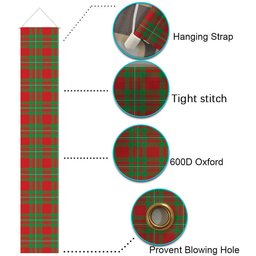 ScotsTee Shop Scottish Gregor Modern Tartan Front Porch Sign Set, Hanging Banner Set