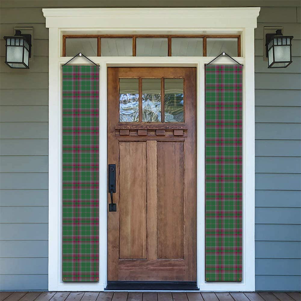 ScotsTee Shop Scottish Gray Hunting Modern Tartan Front Porch Sign Set, Hanging Banner Set