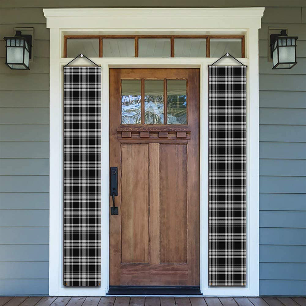 ScotsTee Shop Scottish Menzies 1938 Tartan Front Porch Sign Set, Hanging Banner Set
