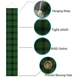 ScotsTee Shop Scottish MacArthur Highland Tartan Front Porch Sign Set, Hanging Banner Set