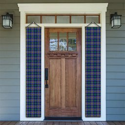 ScotsTee Shop Scottish Weir Modern SC Tartan Front Porch Sign Set, Hanging Banner Set
