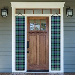 ScotsTee Shop Scottish MacTaggart Ancient Tartan Front Porch Sign Set, Hanging Banner Set