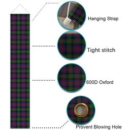 ScotsTee Shop Scottish Logan 1831 Tartan Front Porch Sign Set, Hanging Banner Set