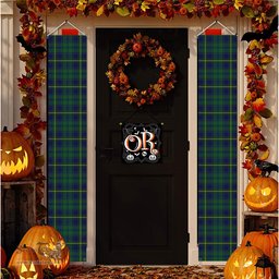 ScotsTee Shop Scottish Princess Beatrice Hunting Tartan Front Porch Sign Set, Hanging Banner Set