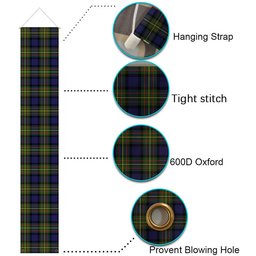 ScotsTee Shop Scottish McLaren Modern Tartan Front Porch Sign Set, Hanging Banner Set