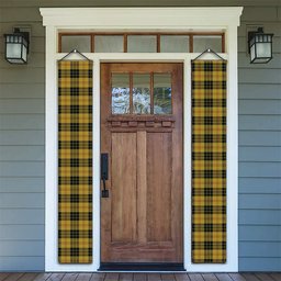 ScotsTee Shop Scottish MacLeod 1831 Tartan Front Porch Sign Set, Hanging Banner Set
