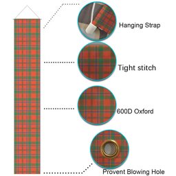 ScotsTee Shop Scottish Munro Ancient Tartan Front Porch Sign Set, Hanging Banner Set