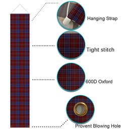 ScotsTee Shop Scottish Hudson Tartan Front Porch Sign Set, Hanging Banner Set