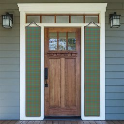 ScotsTee Shop Scottish McIntosh Hunting Ancient Tartan Front Porch Sign Set, Hanging Banner Set
