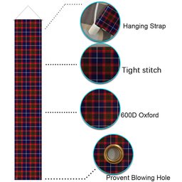 ScotsTee Shop Scottish Pennycook Modern Tartan Front Porch Sign Set, Hanging Banner Set