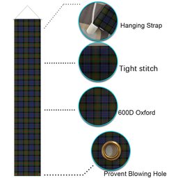 ScotsTee Shop Scottish MacFadzean Tartan Front Porch Sign Set, Hanging Banner Set