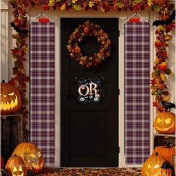 ScotsTee Shop Scottish McFarlane Dress Tartan Front Porch Sign Set, Hanging Banner Set