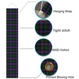 ScotsTee Shop Scottish MacRae Hunting 1 Tartan Front Porch Sign Set, Hanging Banner Set