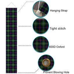 ScotsTee Shop Scottish Sutherland Modern Tartan Front Porch Sign Set, Hanging Banner Set