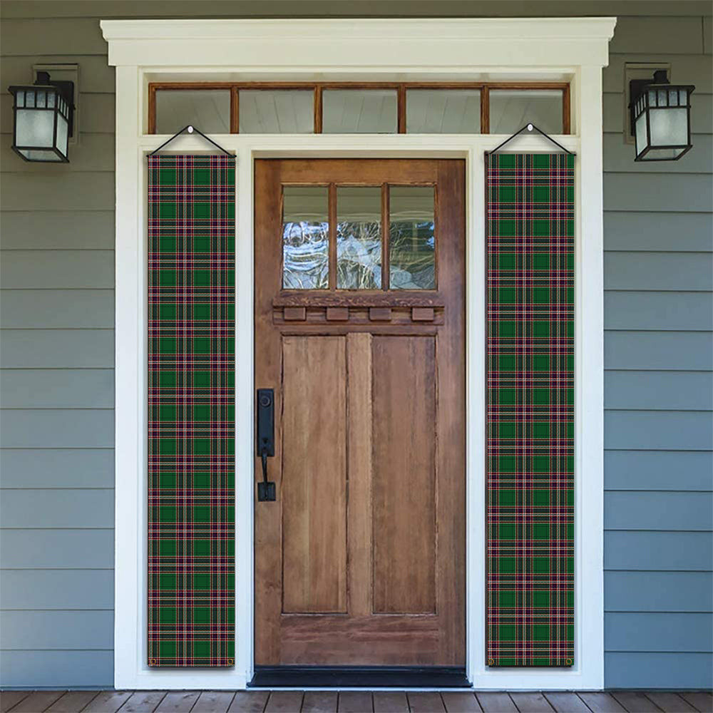 ScotsTee Shop Scottish MacFarlane Hunting Tartan Front Porch Sign Set, Hanging Banner Set