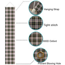ScotsTee Shop Scottish MacPherson Dress Ancient Tartan Front Porch Sign Set, Hanging Banner Set