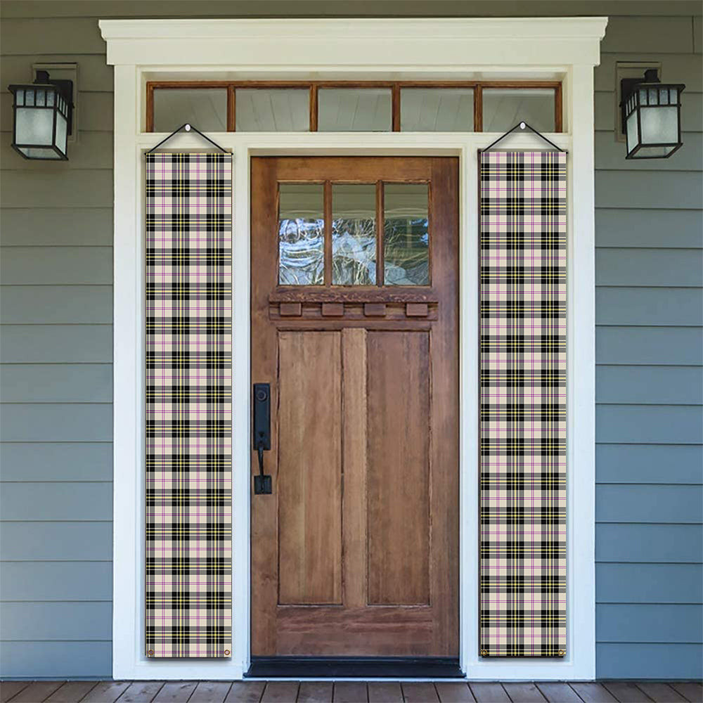 ScotsTee Shop Scottish MacPherson Dress Ancient Tartan Front Porch Sign Set, Hanging Banner Set
