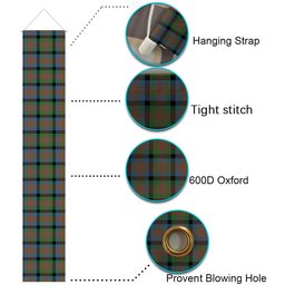 ScotsTee Shop Scottish Tennant Ancient Tartan Front Porch Sign Set, Hanging Banner Set