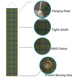ScotsTee Shop Scottish O'Brien Tartan Front Porch Sign Set, Hanging Banner Set