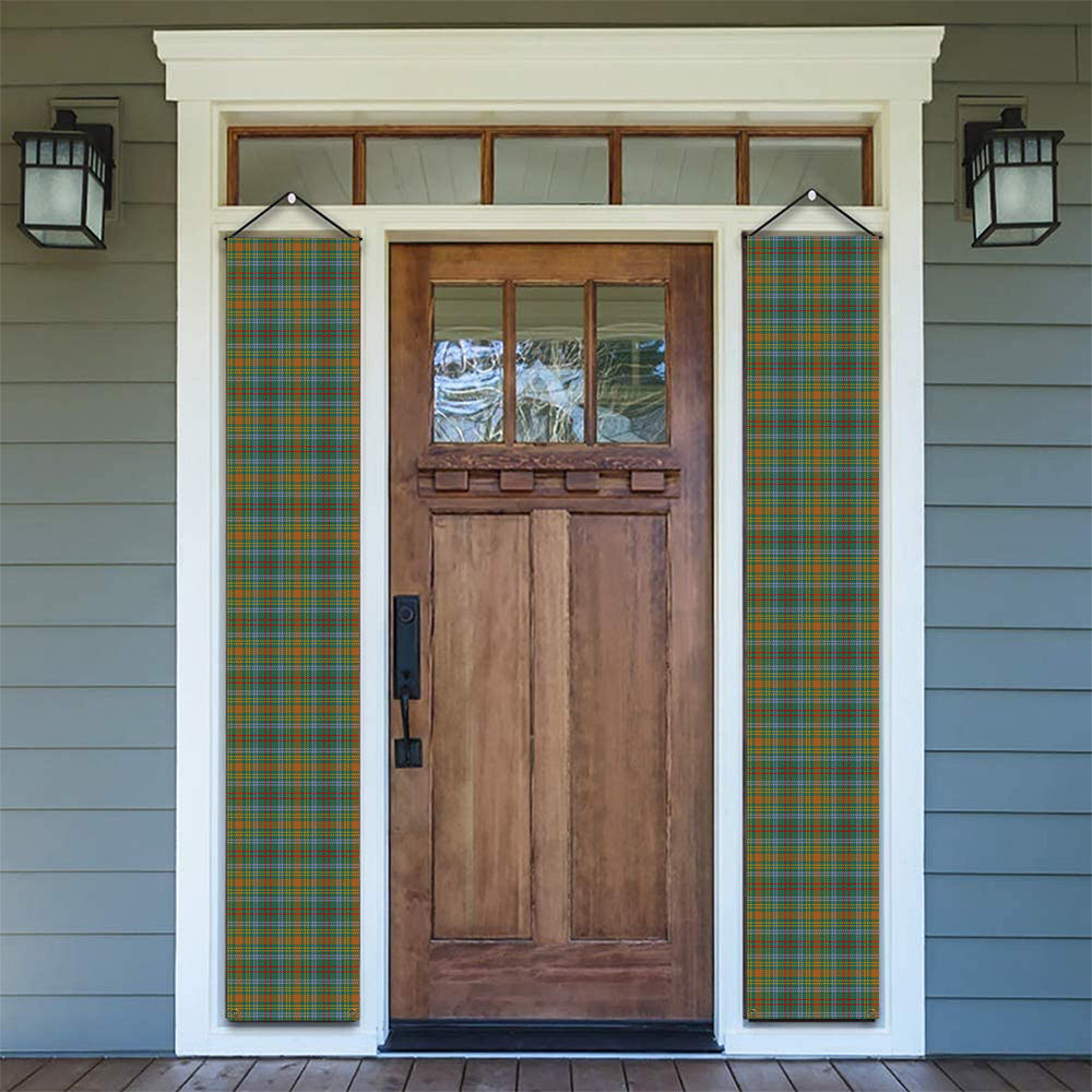 ScotsTee Shop Scottish O'Brien Tartan Front Porch Sign Set, Hanging Banner Set
