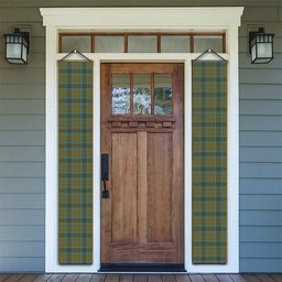 ScotsTee Shop Scottish O'Brien Tartan Front Porch Sign Set, Hanging Banner Set
