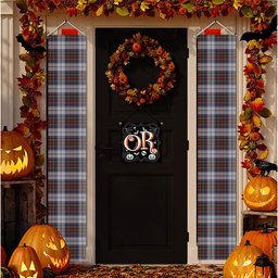 ScotsTee Shop Scottish MacBeth Dress Tartan Front Porch Sign Set, Hanging Banner Set