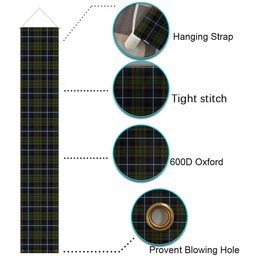 ScotsTee Shop Scottish McRae Hunting Tartan Front Porch Sign Set, Hanging Banner Set