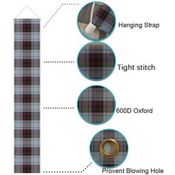 ScotsTee Shop Scottish MacDonald Dress Ancient Tartan Front Porch Sign Set, Hanging Banner Set