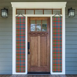 ScotsTee Shop Scottish MacDonald of Boisdale Ancient Tartan Front Porch Sign Set, Hanging Banner Set