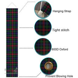 ScotsTee Shop Scottish Young Presidents Organisation Tartan Front Porch Sign Set, Hanging Banner Set