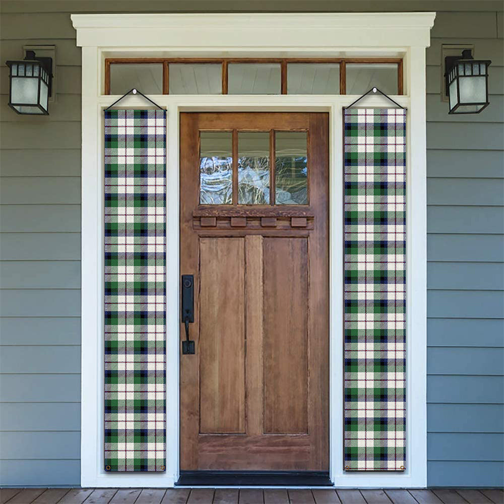 ScotsTee Shop Scottish McNaughton Dress Modern Tartan Front Porch Sign Set, Hanging Banner Set