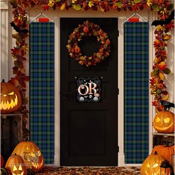 ScotsTee Shop Scottish Gunn Modern Clan Tartan Front Porch Sign Set, Hanging Banner Set