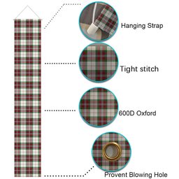 ScotsTee Shop Scottish MacLean Dress Ancient Tartan Front Porch Sign Set, Hanging Banner Set