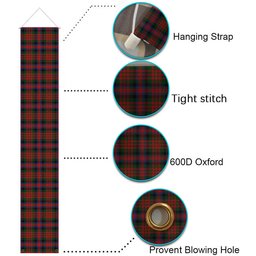 ScotsTee Shop Scottish MacDuff 3 Tartan Front Porch Sign Set, Hanging Banner Set