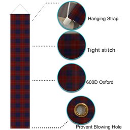 ScotsTee Shop Scottish MacEdward MacGregor Hastie Tartan Front Porch Sign Set, Hanging Banner Set