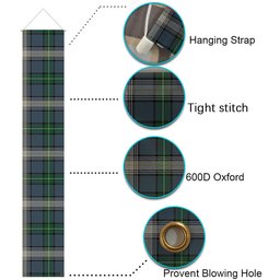 ScotsTee Shop Scottish McDowall Tartan Front Porch Sign Set, Hanging Banner Set