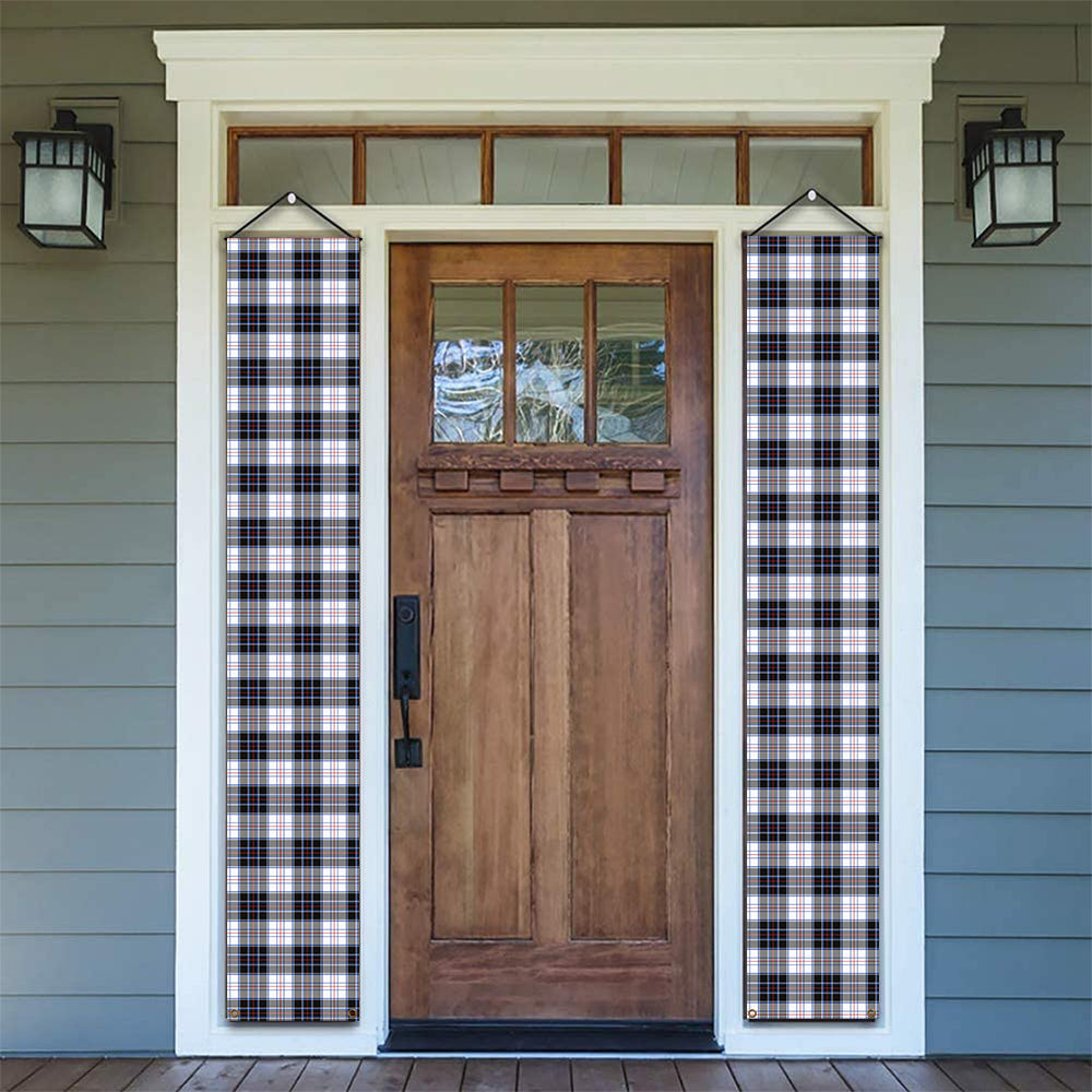 ScotsTee Shop Scottish McRae Dress Modern Tartan Front Porch Sign Set, Hanging Banner Set