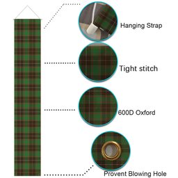 ScotsTee Shop Scottish MacFie Hunting Ancient Tartan Front Porch Sign Set, Hanging Banner Set