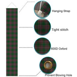 ScotsTee Shop Scottish McFarlane Hunting Tartan Front Porch Sign Set, Hanging Banner Set