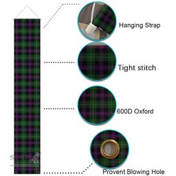 ScotsTee Shop Scottish Martin Hunting Tartan Front Porch Sign Set, Hanging Banner Set