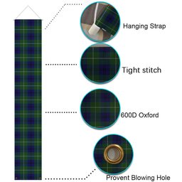 ScotsTee Shop Scottish Oliphant Modern Tartan Front Porch Sign Set, Hanging Banner Set