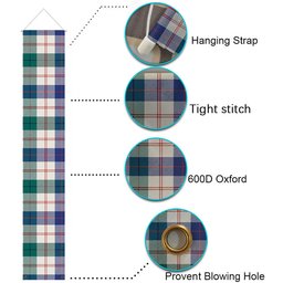 ScotsTee Shop Scottish Guthrie Dress Modern Tartan Front Porch Sign Set, Hanging Banner Set