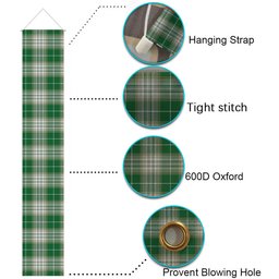 ScotsTee Shop Scottish Kelso Ancient Clan Tartan Front Porch Sign Set, Hanging Banner Set