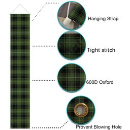 ScotsTee Shop Scottish MacIvor Hunting Tartan Front Porch Sign Set, Hanging Banner Set