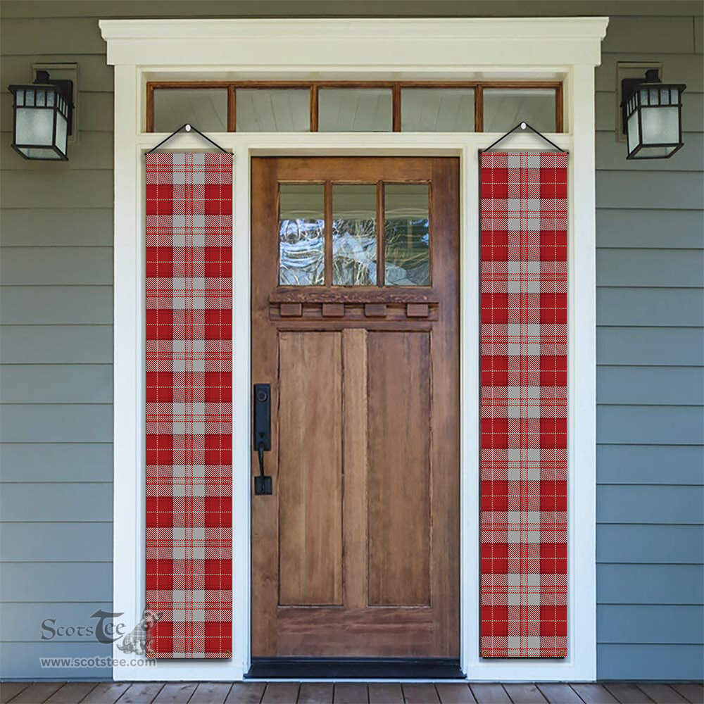 ScotsTee Shop Scottish Menzies 3 Tartan Front Porch Sign Set, Hanging Banner Set