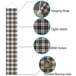 ScotsTee Shop Scottish MacPherson Dress Modern Tartan Front Porch Sign Set, Hanging Banner Set