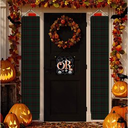 ScotsTee Shop Scottish Renwick Tartan Front Porch Sign Set, Hanging Banner Set